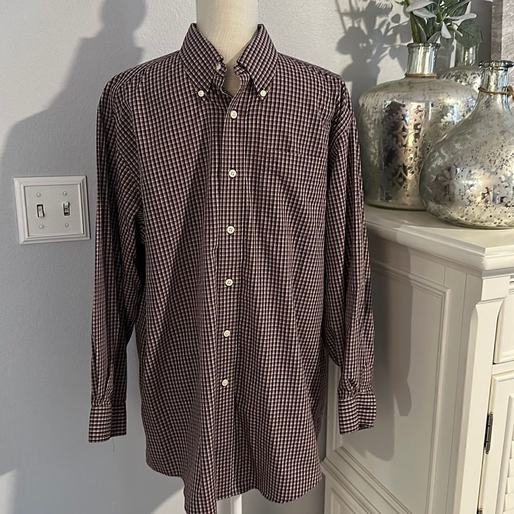 Men’s LL Bean Long Sleeve Button Up Shirt Large REG‎